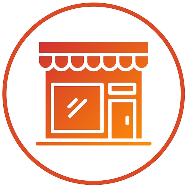 Estilo de icono de diseño vectorial de la tienda