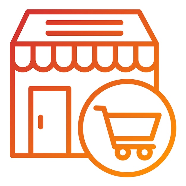 Estilo de icono de diseño vectorial para tiendas minoristas