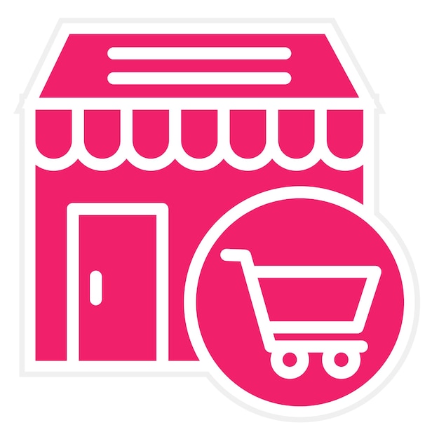 Estilo de icono de diseño vectorial para tiendas minoristas