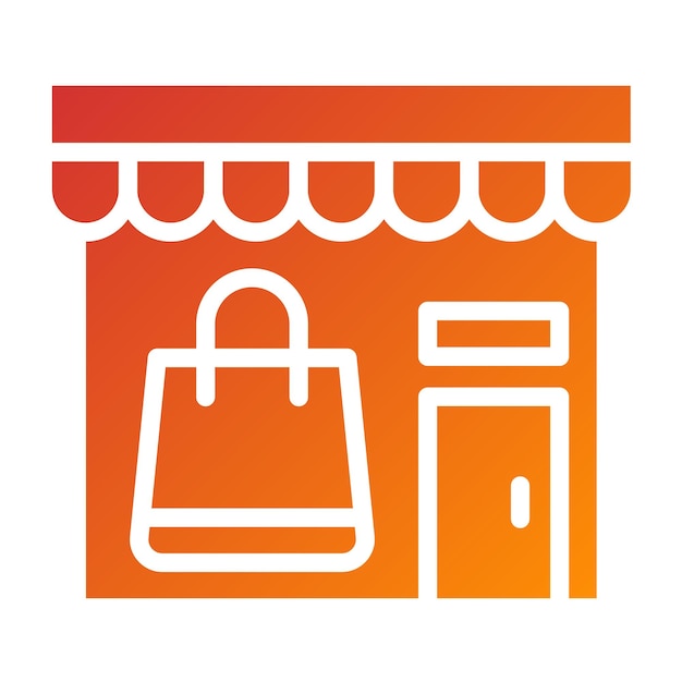 Estilo de icono de diseño vectorial para tiendas minoristas