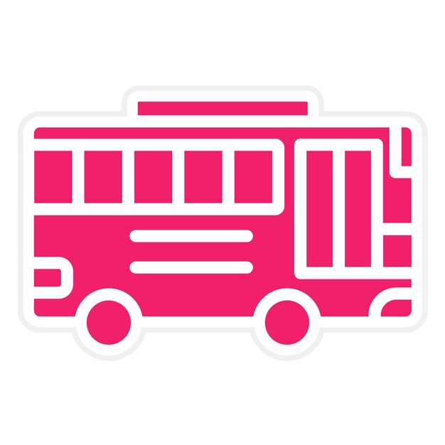 Estilo de icono de diseño vectorial de transporte público
