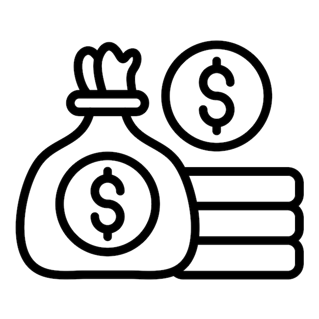 Estilo de icono de diseño vectorial de valor neto
