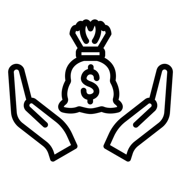 Estilo de icono de diseño vectorial de valor neto