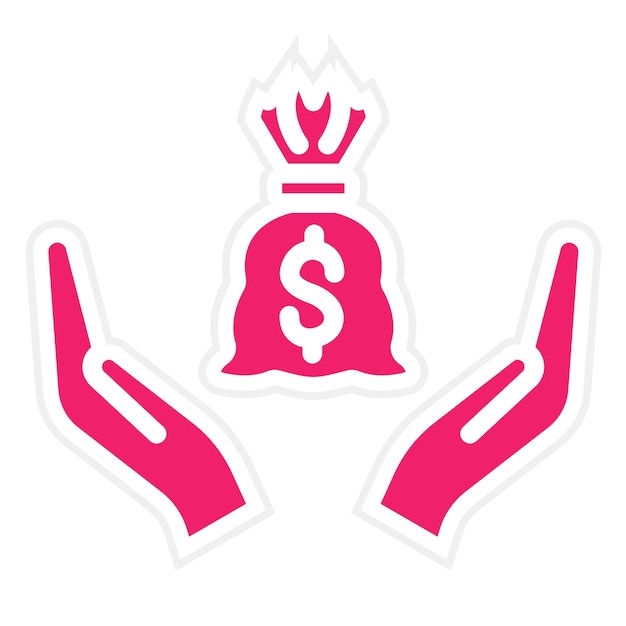 Estilo de icono de diseño vectorial de valor neto