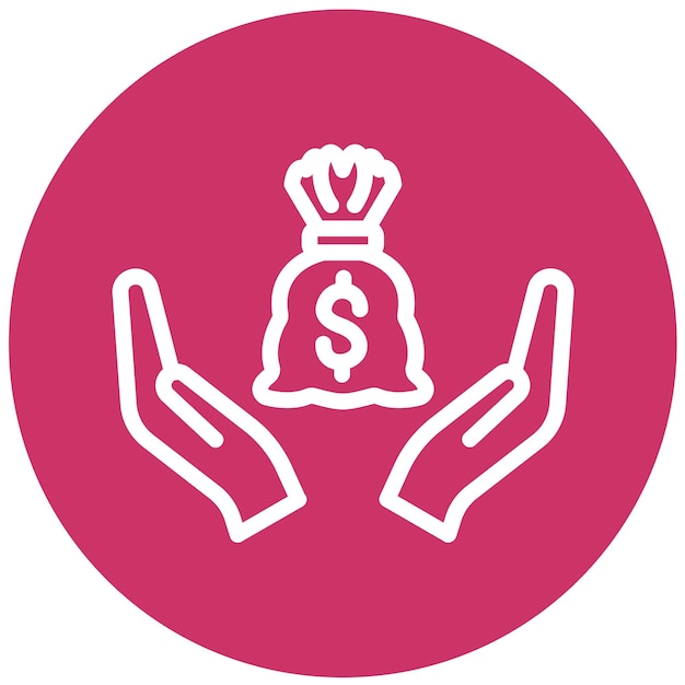 Estilo de icono de diseño vectorial de valor neto
