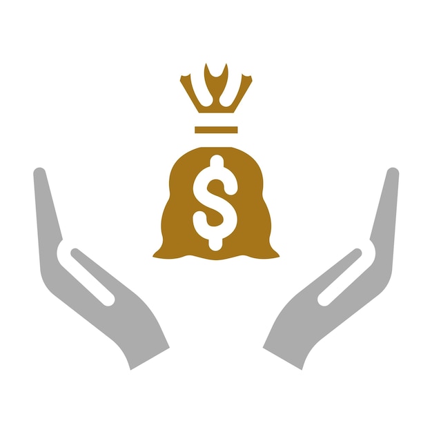 Estilo de icono de diseño vectorial de valor neto