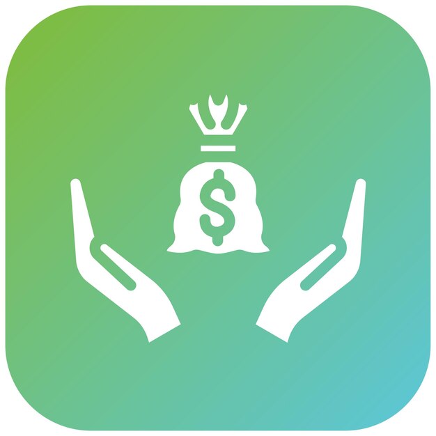 Estilo de icono de diseño vectorial de valor neto