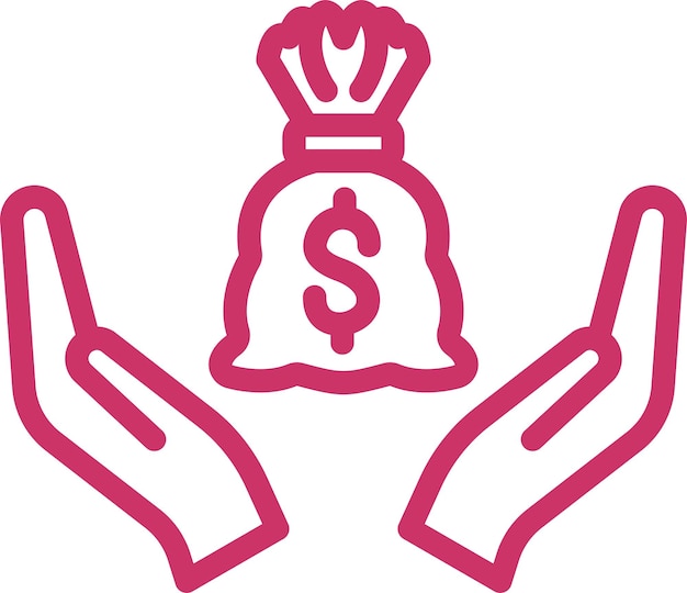 Estilo de icono de diseño vectorial de valor neto