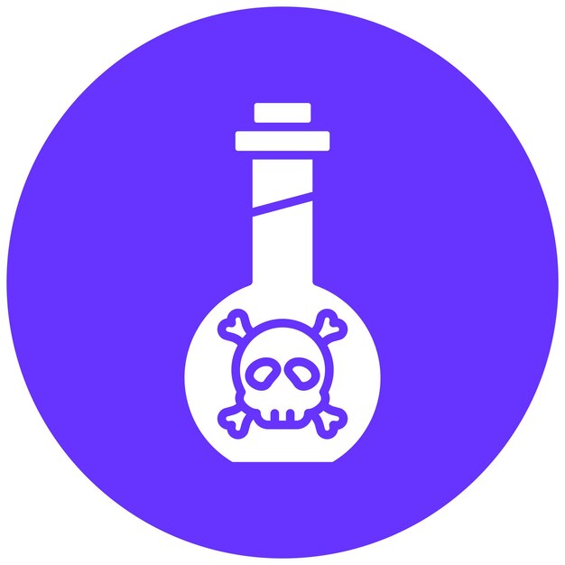 Estilo de icono de diseño vectorial de veneno