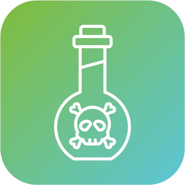 Estilo de icono de diseño vectorial de veneno