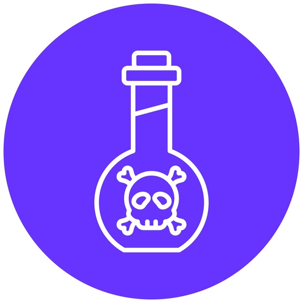 Estilo de icono de diseño vectorial de veneno