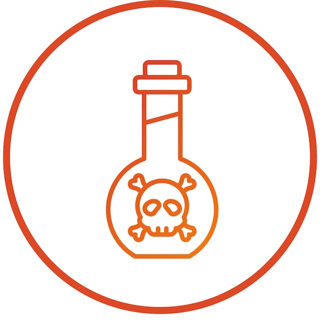 Estilo de icono de diseño vectorial de veneno