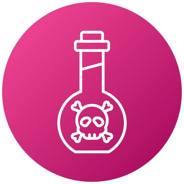 Estilo de icono de diseño vectorial de veneno