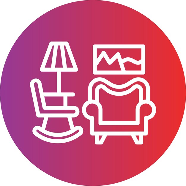 Estilo de icono de diseño vectorial del vestíbulo