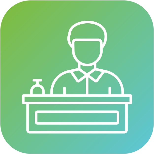 Estilo de icono de diseño vectorial del vestíbulo