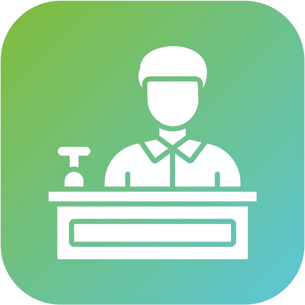 Estilo de icono de diseño vectorial del vestíbulo