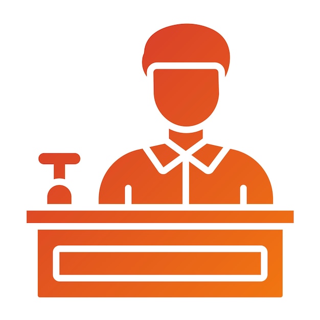 Estilo de icono de diseño vectorial del vestíbulo