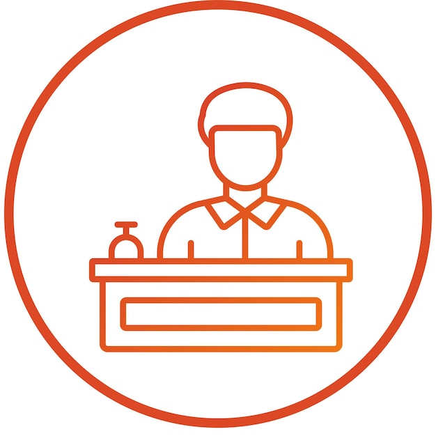 Estilo de icono de diseño vectorial del vestíbulo