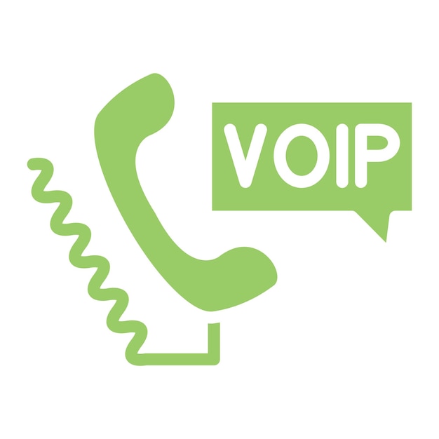 Estilo de icono de diseño vectorial de VoIP
