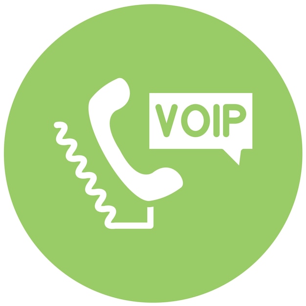 Estilo de icono de diseño vectorial de VoIP