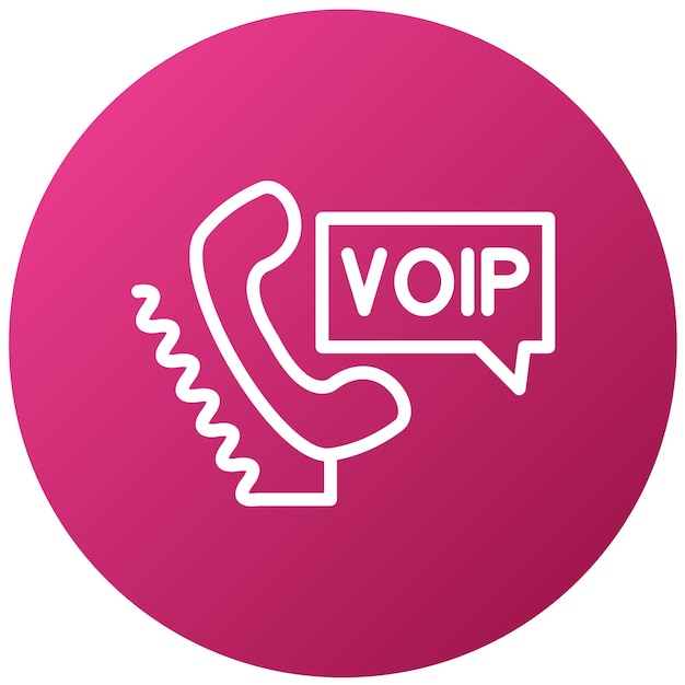 Vector estilo de icono de diseño vectorial de voip