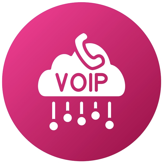 Estilo de icono de diseño vectorial de VoIP