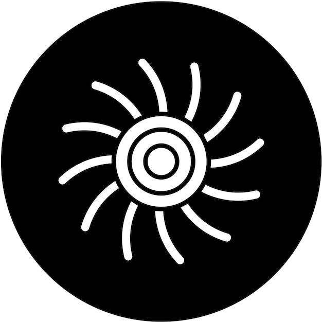 Estilo de icono de diseño vectorial de vórtice