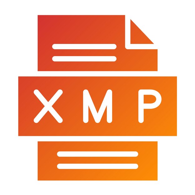 Estilo de icono de diseño vectorial XMP