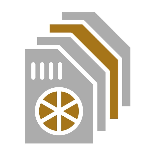 Estilo del icono del disipador de calor de diseño vectorial