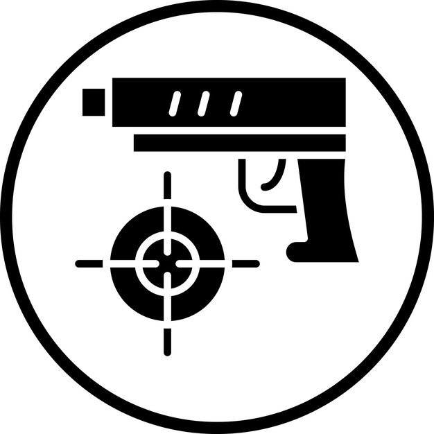 Estilo del icono de disparo de diseño vectorial