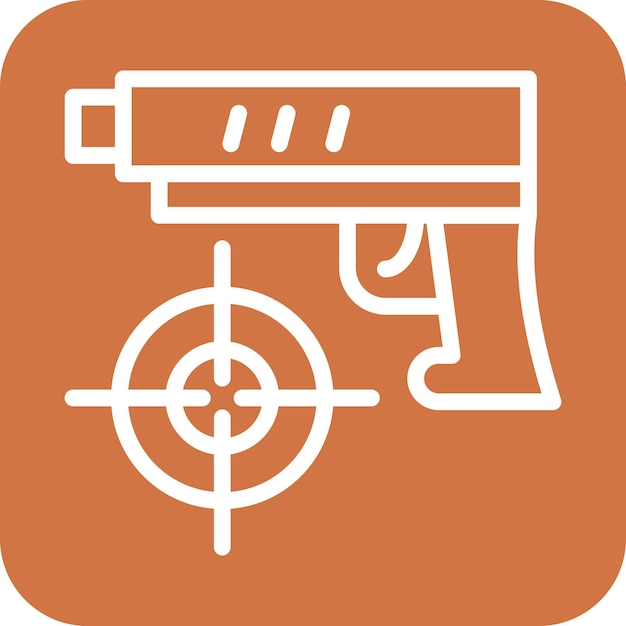 Estilo del icono de disparo de diseño vectorial