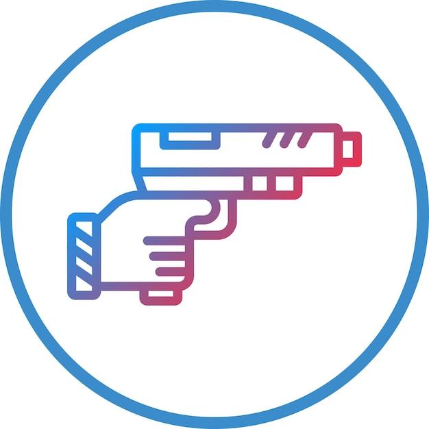 El estilo del icono de disparos de la policía