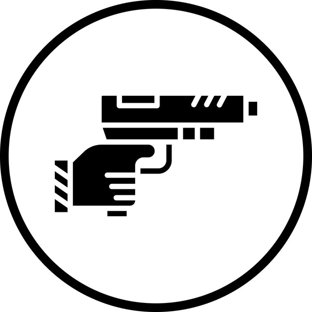 El estilo del icono de disparos de la policía