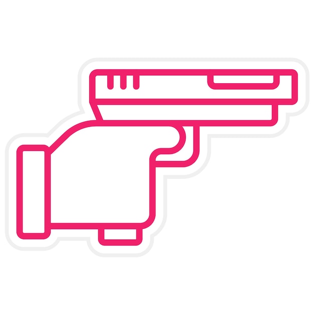 El estilo del icono de disparos de la policía