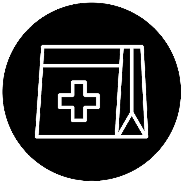 Estilo del icono del dispensador de medicamentos de diseño vectorial