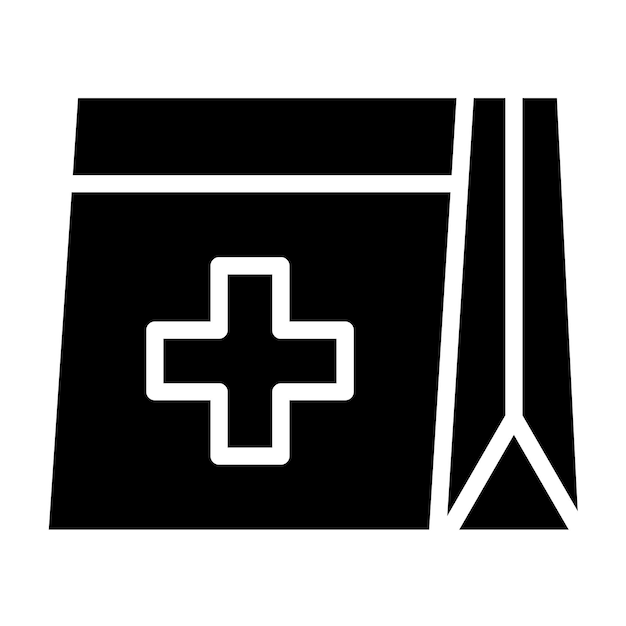 Estilo del icono del dispensador de medicamentos de diseño vectorial