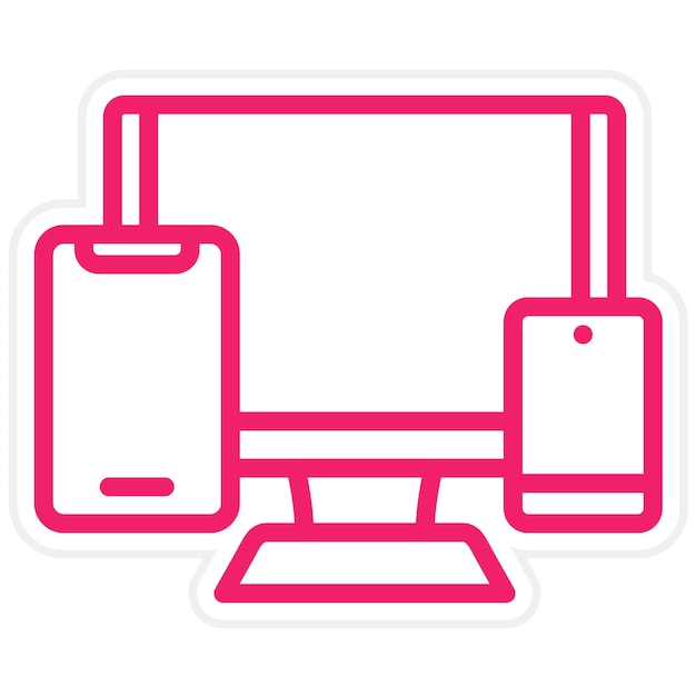 Estilo de icono de los dispositivos de diseño vectorial
