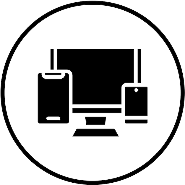 Estilo de icono de los dispositivos de diseño vectorial