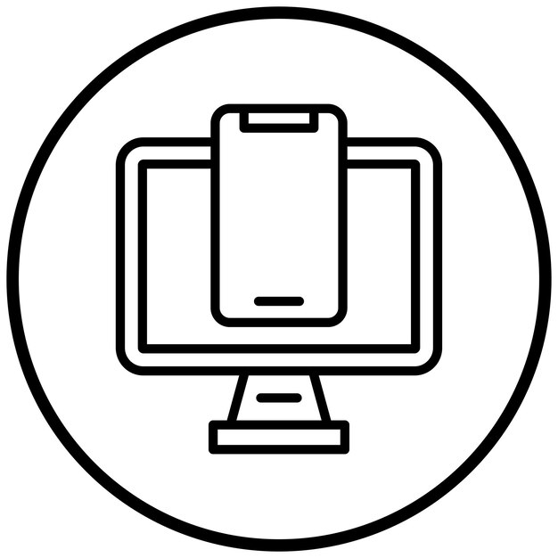 Estilo de icono de los dispositivos de diseño vectorial