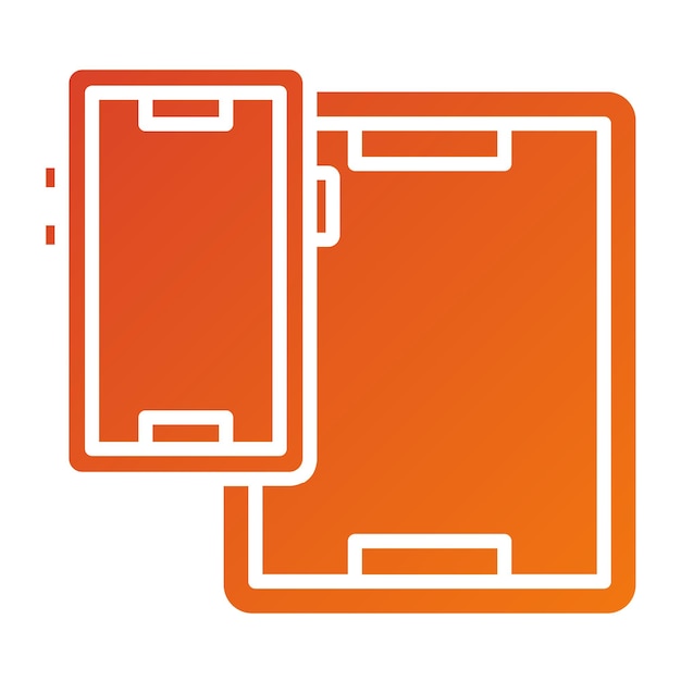 Estilo de icono de los dispositivos de diseño vectorial