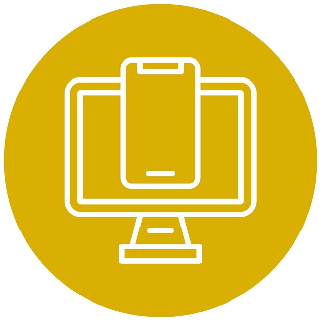 Estilo de icono de los dispositivos de diseño vectorial