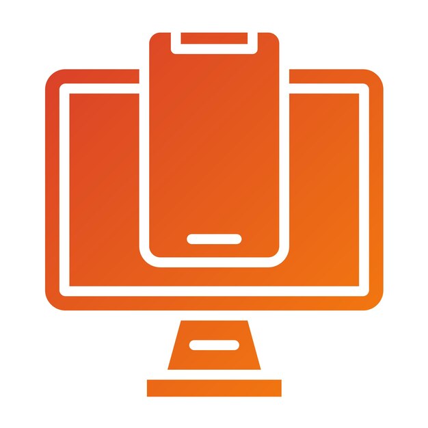 Estilo de icono de los dispositivos de diseño vectorial