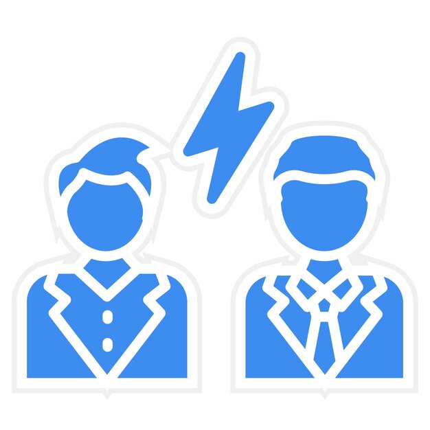 Estilo del icono de la disputa de diseño vectorial
