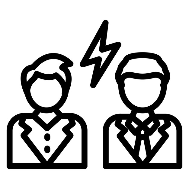 Estilo del icono de la disputa de diseño vectorial