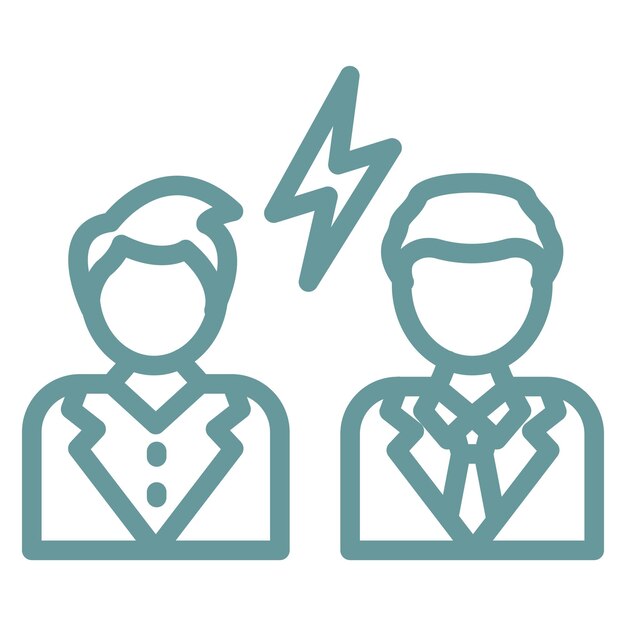 Estilo del icono de la disputa de diseño vectorial