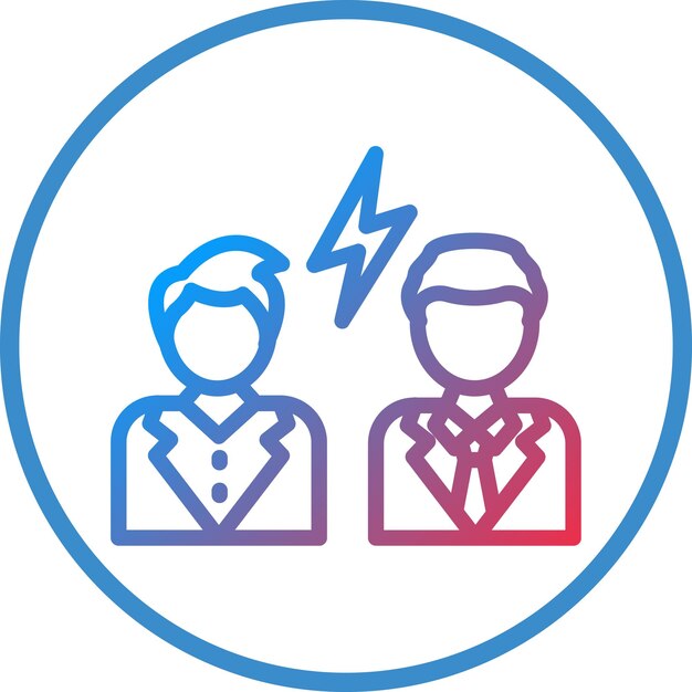 Estilo del icono de la disputa de diseño vectorial