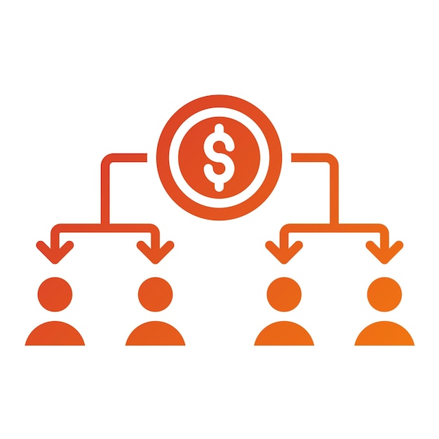 Estilo del icono de distribución de diseño vectorial