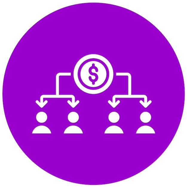 Estilo del icono de distribución de diseño vectorial