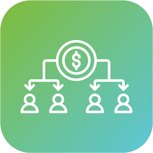 Estilo del icono de distribución de diseño vectorial