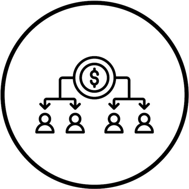 Estilo del icono de distribución de diseño vectorial